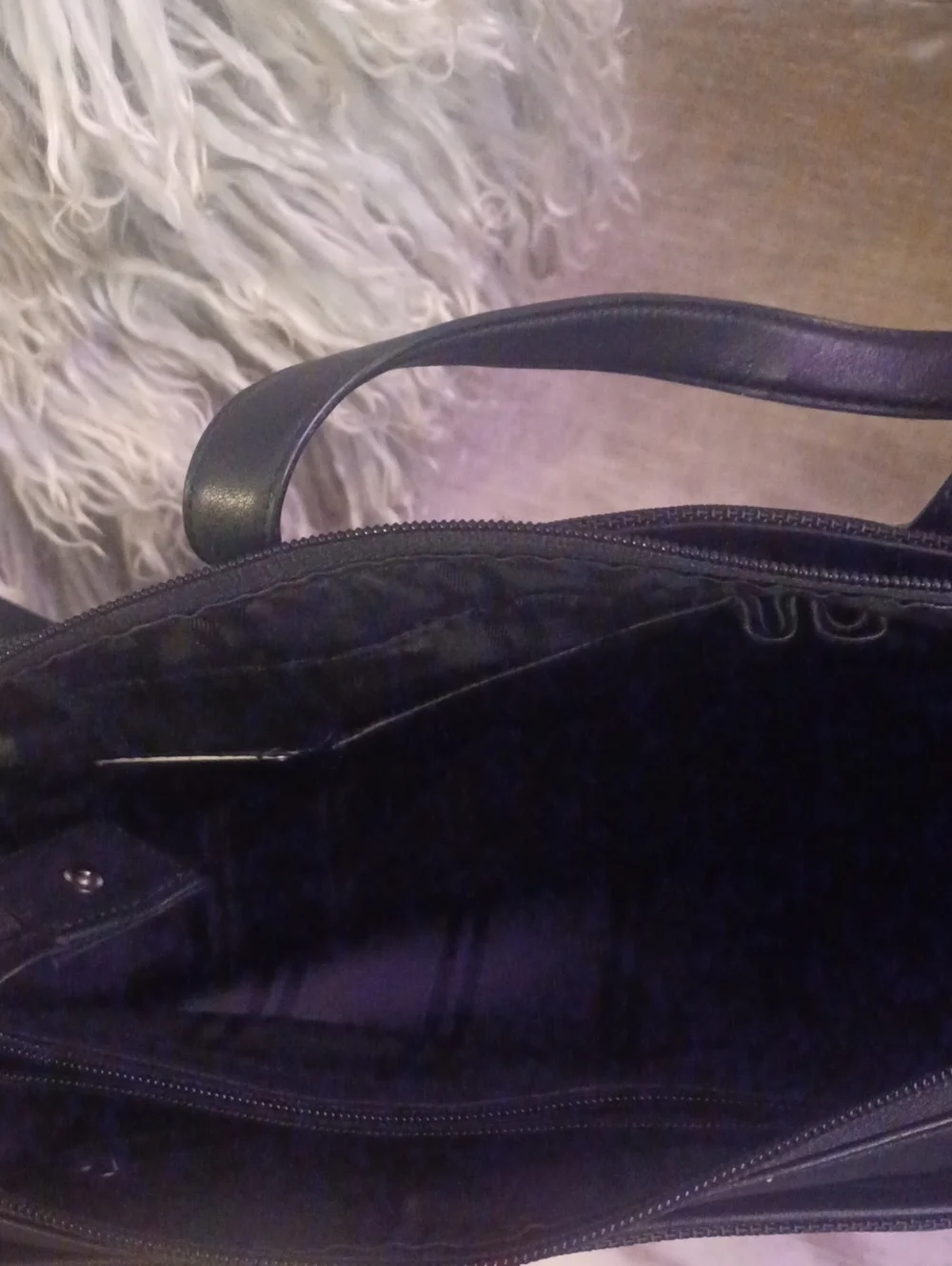 TUMI Black Leather Hard Nylon Canvas Crossbody Top Carry Travel Bag Xl